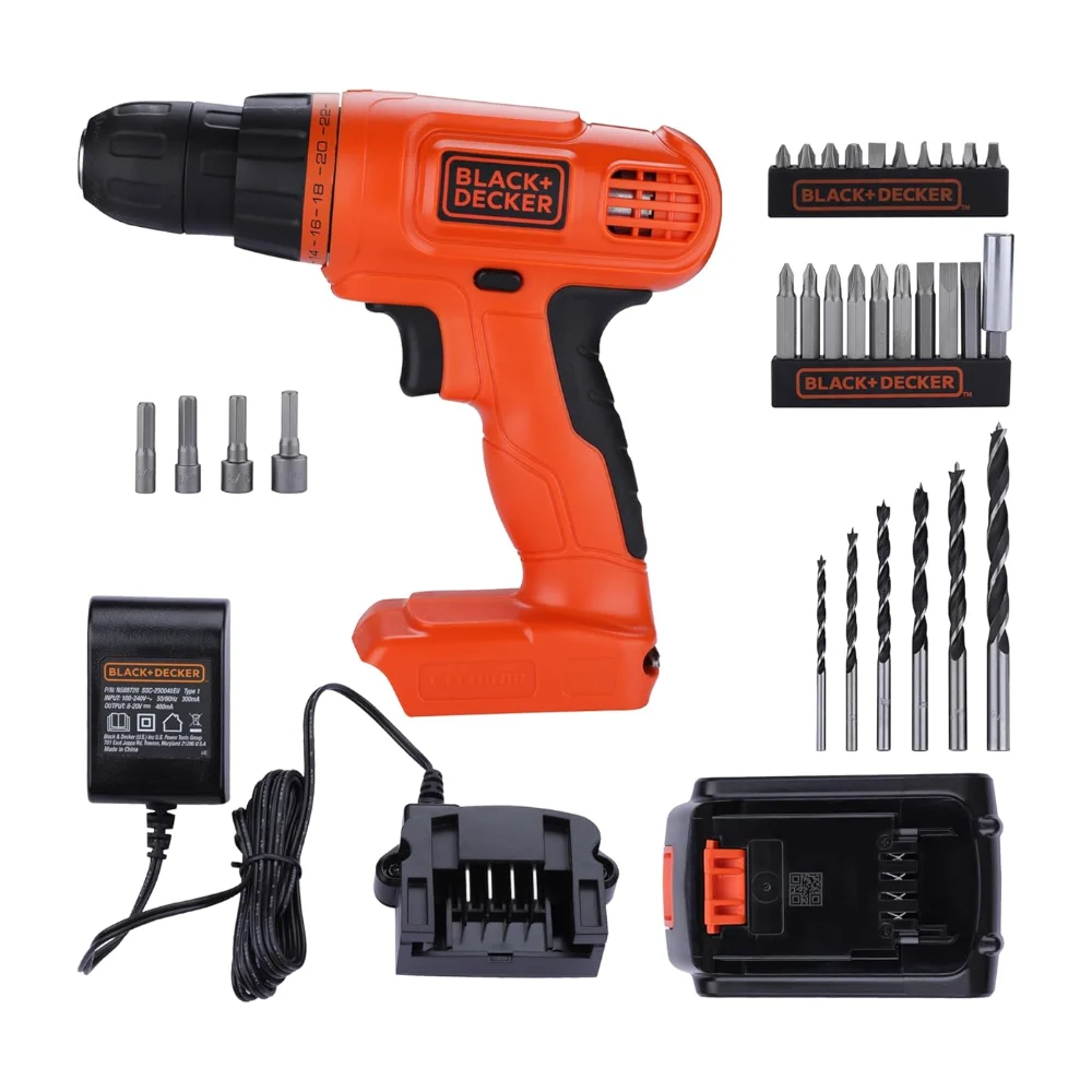 BLACK+DECKER 20V MAX Cordless Drill with 30-Piece Set