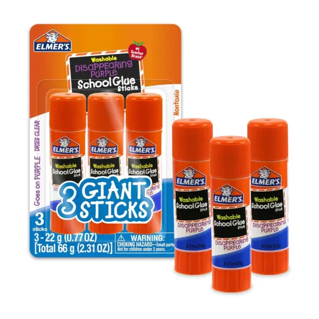 Elmer's Disappearing Purple Glue Sticks