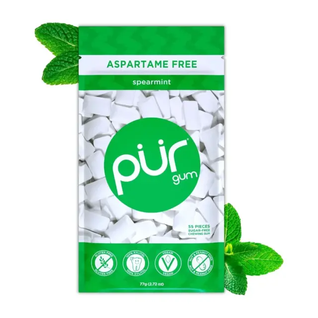 PUR Spearmint Xylitol Gum